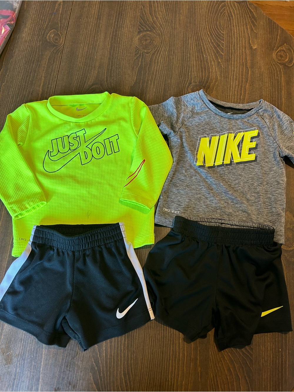 Nike Baby Boy 12M Dri-FIT Outfit Bundle Shirts & Shorts 4 Pieces